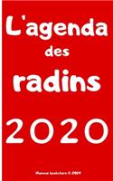 L'agenda des radins 2020: vue mensuelle à cases avec une page de notes par mois - minimaliste sans superflu - écologique simple, fluide et clair - format pratique 13x20cm peu