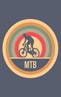 Mtb: Retro Vintage Notebook 6 x 9 (A5) Graph Paper Squared Journal Gift for Mountain Bikers And Cyclists (108 Pages)