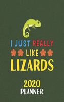 I Just Really Like Lizards 2020 Planner