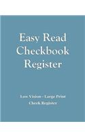 Easy Read Checkbook Register