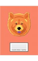 Composition Notebook - Graph Paper: Red Chow Chow - 109 pages 8.5"x11" - White Blank 5x5 Exercise Book - School Subject - Gift For Kids Teenager Adult Teacher Student - Journal - Diary