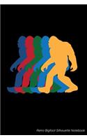 Retro Bigfoot Silhouette Notebook: 70s Bigfoot Silhouette Blank Composition Notebook for Journaling & Writing (120 Lined Pages, 6" x 9")