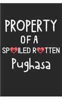 Property Of A Spoiled Rotten Pughasa: Lined Journal, 120 Pages, 6 x 9, Pughasa Dog Gift Idea, Black Matte Finish (Property Of A Spoiled Rotten Pughasa Journal)