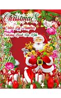 Christmas Color By Number Coloring Book For Kids: 50 Color By Numbers Christmas Coloring Pages for Kids
