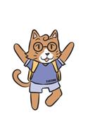 School Cat Notebook: Graph Paper Journal 6x9 - 120 Pages