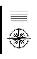 Compass Rose Composition Book: College Ruled - 100 Pages / 200 Sheets - 7.44 X 9.69 Inches