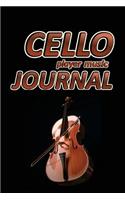 Cello Player Music Journal: Music Blank Sheets Notebook for Musicians and Songwriters.