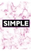 Simple: 100-Page Blank 6x9 Recovery Journal - Pink Marble Texture - Great Gift for the Road to Sobriety - Rehab - Addiction and Alcoholism - Women in Recove(3 Recovery Journals)