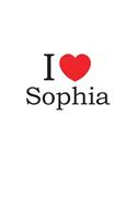 I Love Sophia: Lined Journal for Jotting Love Notes