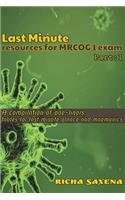 Last Minute resources for MRCOG 1 exam