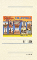 Vintage Lined Notebook Greetings from Colleyville, Texas