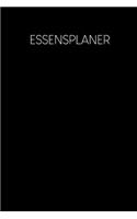 Essensplaner: Praktische wöchentliche Übersicht von deinen Mahlzeiten (Frühstück Mittag Abendessen Snack) mit Einkaufsliste - Motiv: Schwarz