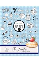 Tea party coloring book