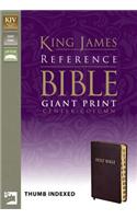 KJV, Reference Bible, Giant Print, Bonded Leather, Burgundy, Indexed, Red Letter Edition