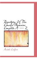 Repertory of the Comedie Humaine Complete a - Z
