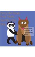 Percy The Panda Bear Meets Snuffles The Dog.