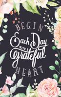 Begin Each Day With a Grateful Heart: A journal filled with gratitude quote and prompts that you can use to cultivate the habit of being grateful for every good thing that comes to you, 