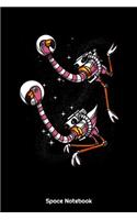 Space Notebook: Flamingo Bird Space Astronaut Notebook