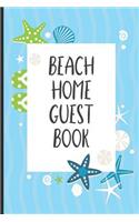 Beach Home Guest Book: Summer Beach House Notebook, Draw and Write, Message Book