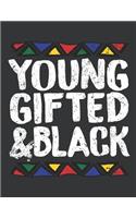 Notebook: Younged & Black History Pride Panthers Journal & Doodle Diary; 120 White Paper Numbered Plain Pages for Writing and Drawing - 8.5x11 In.