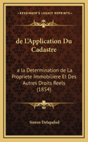 de L'Application Du Cadastre