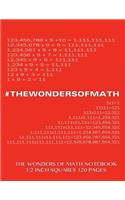 The Wonders of Math Notebook 1/2 inch squares 120 pages