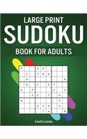 Large Print Sudoku Book for Adults: 250 Large Easy and Medium Sudokus for Grown Ups with Instructions and Solutions