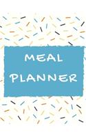 Meal planner -blue: Meal log book, planner with ready pages for both women and men, journal 8.5x11 in