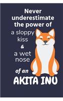 Never underestimate the power of a sloppy kiss & a wet nose of an Akita Inu: For Akita Inu Dog Fans