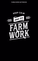 Farm Work Notebook: A 100 Page Notebook of Blank Interior With Page Numbers - Farmer Logbook