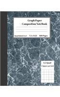 Graph Composition Notebook 5 Squares per inch 5x5 Quad Ruled 5 to 1 100 Sheets: Cute Texture Grey Marble gift grid squared paper Back To School Notebook for Math Teens Science adults Students Programmers note taking and formulas