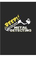 Beep Metal Detecting: 6x9 Metal Detector - grid - squared paper - notebook - notes