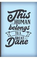 This human belongs to a Great Dane