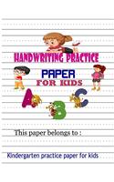 Handwriting practice paper for kids