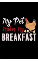 My Pet Makes My Breakfast: Food Journal - Track Your Meals - Eat Clean And Fit - Breakfast Lunch Diner Snacks - Time Items Serving Cals Sugar Protein Fiber Carbs Fat - 110 Pag