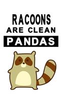 Notizbuch Racoons are clean Pandas Version 6: WaschbärNotizbuch modernes und auffälliges Notizbuch kariert 120 karierte Seiten Din A5 perfekt als Notizheft, Tagebuch und Journal Geschenk für Jun
