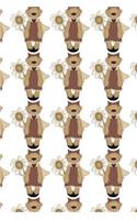 Notebook: Sweet Teddy Bear Daisy; Exercise Book 190 Lined Journal Pages - Diary - 6"x 9" Large Composition Note Book Gloss Finish Paperback(1 Notebook Lined Pages with Blank Date and Page Number)