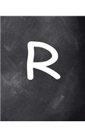 Monogram R School Composition Book Personalized Letter R Chalkboard 130 Pages: (Notebook, Diary, Blank Book)(Personalized Monogram Composition Notebooks)