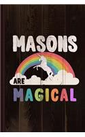 Masons Are Magical Journal Notebook: Blank Lined Ruled for Writing 6x9 110 Pages