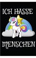 Ich Hasse Menschen: Favorite Blank Book to Write in You Love Diary Journal for Leisure -110 Lined Pages