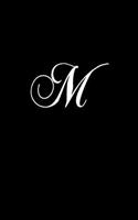 M: Monogram Journal, 100 Pages, 6x9 Inches, Black Glossy Cover
