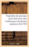 Exposition Des Principes Qu'on Doit Suivre Dans l'Ordonnance Des Theatres Modernes