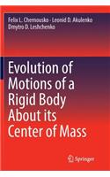 Evolution of Motions of a Rigid Body about Its Center of Mass