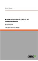 Praktikumsbericht im Rahmen des Lehramtsstudiums