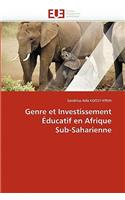 Genre et investissement éducatif en afrique sub-saharienne