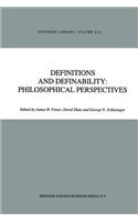 Definitions and Definability: Philosophical Perspectives