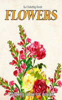 Flowers Coloring Book: for Adults of Spring with Flowers, Butterflies, Designs