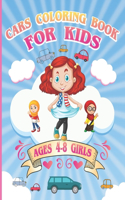 Cars coloring book for kids ages 4-8 girls
