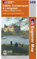 Falkirk, Cumbernauld and Livingston: (No. 349 OS Explorer Map)