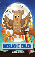 Niedliche Eulen Ausmalbuch